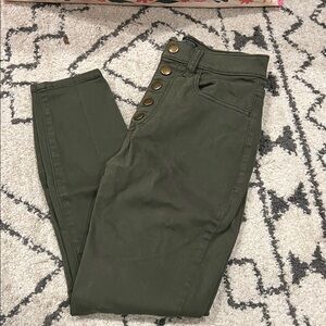 Abercrombie & Fitch High Rise Olive Jeans